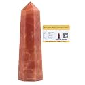 Certified Strawberry Quartz Crystal Tower Obelisk Point