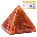 Certified Strawberry Quartz Pyramid - 2" Inch Crystal Pyramid for Positive Energy, Vastu, Reiki, Feng Shui and Chakra Healing Energy Balancing
