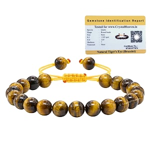 certified tiger eye bracelet for women men with healing crystal and reiki stone - beautiful gemstone adjustable beaded bracelet for balance harmony amp positive energy