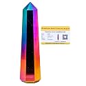 Certified Titanium Aura Quartz Tower Obelisk Point