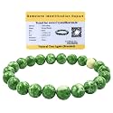 Certified Tree Agate Bracelet for Women Men with Healing Crystal and Reiki Stone - Beautiful Gemstone Beaded Bracelet for Balance, Harmony &amp; Positive Energy