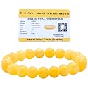 Certified Yellow Calcite Bracelet for Women Men with Healing Crystal
