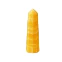 Certified Yellow Calcite Crystal Tower Obelisk Point