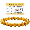 Certified Yellow Cats Eye Bracelet for Women Men with Healing Crystal