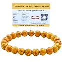 Certified Yellow Jasper Bracelet For Women Men with Healing Crystal