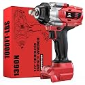 Cerycose Cordless Impact Wrench 1/2 inch Compatible with Milwaukee 18v Battery Brushless High Torque Impact Driver Gun with 1000 Ft-lbs Torque, LED Work Light, Ergonomic Design Heavy-Duty