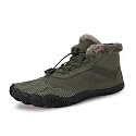 CERYTHRINA Men Women Barefoot Shoes Winter Wide Toe Box Walking Boots Plush Lined Warm Snow Boots Outdoor Anti-Slip Ankle Boots