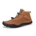 CERYTHRINA Men Women Barefoot Shoes Winter Wide Toe Box Walking Boots Plush Lined Warm Snow Boots Outdoor Anti-Slip Ankle Boots