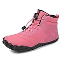 CERYTHRINA Men Women Barefoot Shoes Winter Wide Toe Box Walking Boots Plush Lined Warm Snow Boots Outdoor Anti-Slip Ankle Boots