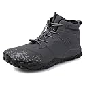 CERYTHRINA Men Women Barefoot Shoes Winter Wide Toe Box Walking Boots Plush Lined Warm Snow Boots Outdoor Anti-Slip Ankle Boots