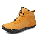 CERYTHRINA Men Women Barefoot Shoes Winter Wide Toe Box Walking Boots Plush Lined Warm Snow Boots Outdoor Anti-Slip Ankle Boots