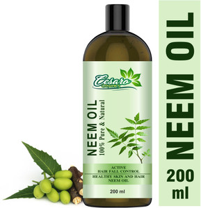 cesaro organics 100 pure  natural neem oil cold pressed for skin  hair oil 200 ml