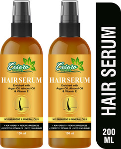 cesaro organics hair serum for women  men all hair types for smooth frizz free  glossy hair 200 ml