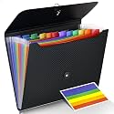 Cesil 13 Pockets Accordian File Organizer with Tabs Expanding File Folder