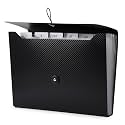 Cesil Black 7-Pocket Expanding File Folder, 33x24x3.5cm, A4, Letter, Polypropylene, Paper, 1x