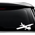Cessna Plane Pilot Decal Sticker For Use On Laptop, Helmet, Car, Truck, Motorcycle, Windows, Bumper, Wall, and Decor Size- [20 inch] / [50 cm] Wide / Color- Matte White
