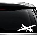 Cessna Plane Pilot Decal Sticker For Use On Laptop, Helmet, Car, Truck, Motorcycle, Windows, Bumper, Wall, and Decor Size- [10 inch] / [25 cm] Wide / Color- Gloss Black