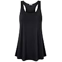 Cestyle Racerback Workout Tank Tops for Women Long Flowy Sleeveless Top