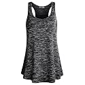 Cestyle Racerback Workout Tank Tops for Women Long Flowy Sleeveless Top