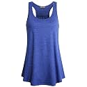 Cestyle Racerback Workout Tank Tops for Women Long Flowy Sleeveless Top