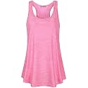Cestyle Racerback Workout Tank Tops for Women Long Flowy Sleeveless Top