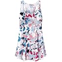 Cestyle Racerback Workout Tank Tops for Women Long Flowy Sleeveless Top