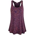 Cestyle Racerback Workout Tank Tops for Women Long Flowy Sleeveless Top