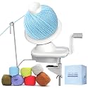 CESUSME Yarn Ball Winder, Yarn Wool String Ball Cake Winder, Hand Operated Winding Wool Winder Machine, Ball Winder for Yarn Tabletop Clamp, Yarn Cake Winder