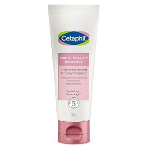 cetaphil brightness reveal creamy cleanser - 100 g brightening face wash for uneven skin tone niacinamide sea daffodil fragrance free dermatologist recommended