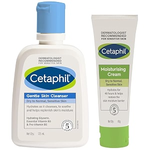 cetaphil gentle skin cleanser 125 ml amp moisturising cream 80 gm