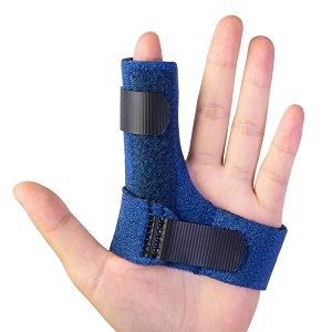 cetaplast multipurpose finger splint support also works as a bunion splint  adjustable all fingers orthopedic splint with aluminium protective plate inside blue