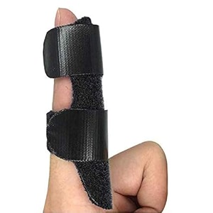 cetaplast premium neoprene finger splint with adjustable stabilizing strap - original finger straightener amp support brace for broken sprained swollen fingers arthritis amp tendinitis black