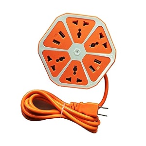 ceuta 4-usb hexagon creative surge protector power socket multipurpose 4 usb 20amp charging point hexagon power socketcolor may vary