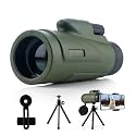 Cezo 12x50 Monocular Telescope with Smartphone Holder & Upgraded Tripod, High Powered SMC & BAK4 Scope, Larger Vision Monoculars for Adults & Kids Suitable for Bird Watching Hiking Travel & Concerts