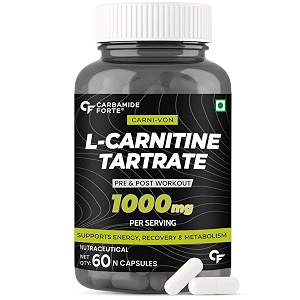 cf carbamide forte l carnitine supplement 1000mg capsules for men amp women  pre workout supplement -veg capsules 60 count