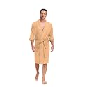 CF Men's 100% Cotton Robes Lightweight Bathrobe Soft Short Sleeve Bath Robe