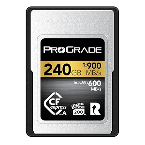 prograde digital cfexpress 20 type a memory card 240gb gold