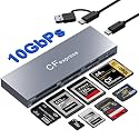 CFexpress Type B Card Reader, USB C 3.2 10Gbps 8-Slot Hub Memory Card Adapter for CFexpress Type A, XQD, SD, TF, MS, XD, CF – Simultaneous Multi-Adapter for Photographers, MacBook Pro, PC, iPad