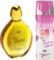 CFS Wild Sandal EDP Long Lasting Perfume & Pure Heart Pink Deodorant Body Spray (2 Items in the set)