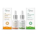 CGG Cosmetics Am/Pm Anti-Aging Booster Combo - 2% Vitamin C &amp; 2% Niacinamide Face Serum, Targets skin for Age spots, redness - Dry acne prone - 10ml