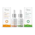 CGG Cosmetics Am/Pm Anti-Aging Booster Combo - 2% Vitamin C & 2% Niacinamide Face Serum, Targets skin for Age spots, redness - Dry acne prone - 10ml