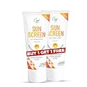 CGG Cosmetics Sunscreen Cream SPF 45, Broad Spectrum PA+++ Protection,80 Mins Water Reasistance, 10 hours Protection, Oil Free-For All Skin Types-100gm