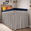 CGK Linens Dorm Room Bed Skirt Twin XL - Dorm Essentials - 30" Light Grey