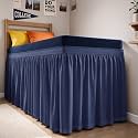 CGK Linens Dorm Room Bed Skirt Full XL - Dorm Essentials - 40" Navy Blue