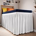 CGK Linens Dorm Room Bed Skirt Twin XL - Dorm Room Essentials - 38" White