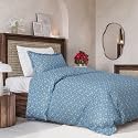 CGK Unlimited Christmas Duvet Cover Twin Size - 68 x 90, Blue Snowflakes
