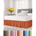 CGK Wrap Around Dust Ruffle Bed Skirt - Full Size, 9" Inch, Terracotta