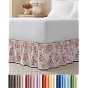 CGK Wrap Around Dust Ruffle Bed Skirt - Full Size, 18" Inch, Bloom