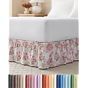 CGK Wrap Around Dust Ruffle Bed Skirt - Queen Size, 15" Inch, Bloom