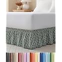 CGK Wrap Around Dust Ruffle Bed Skirt - King Size, 18" Inch, Green Meadow
